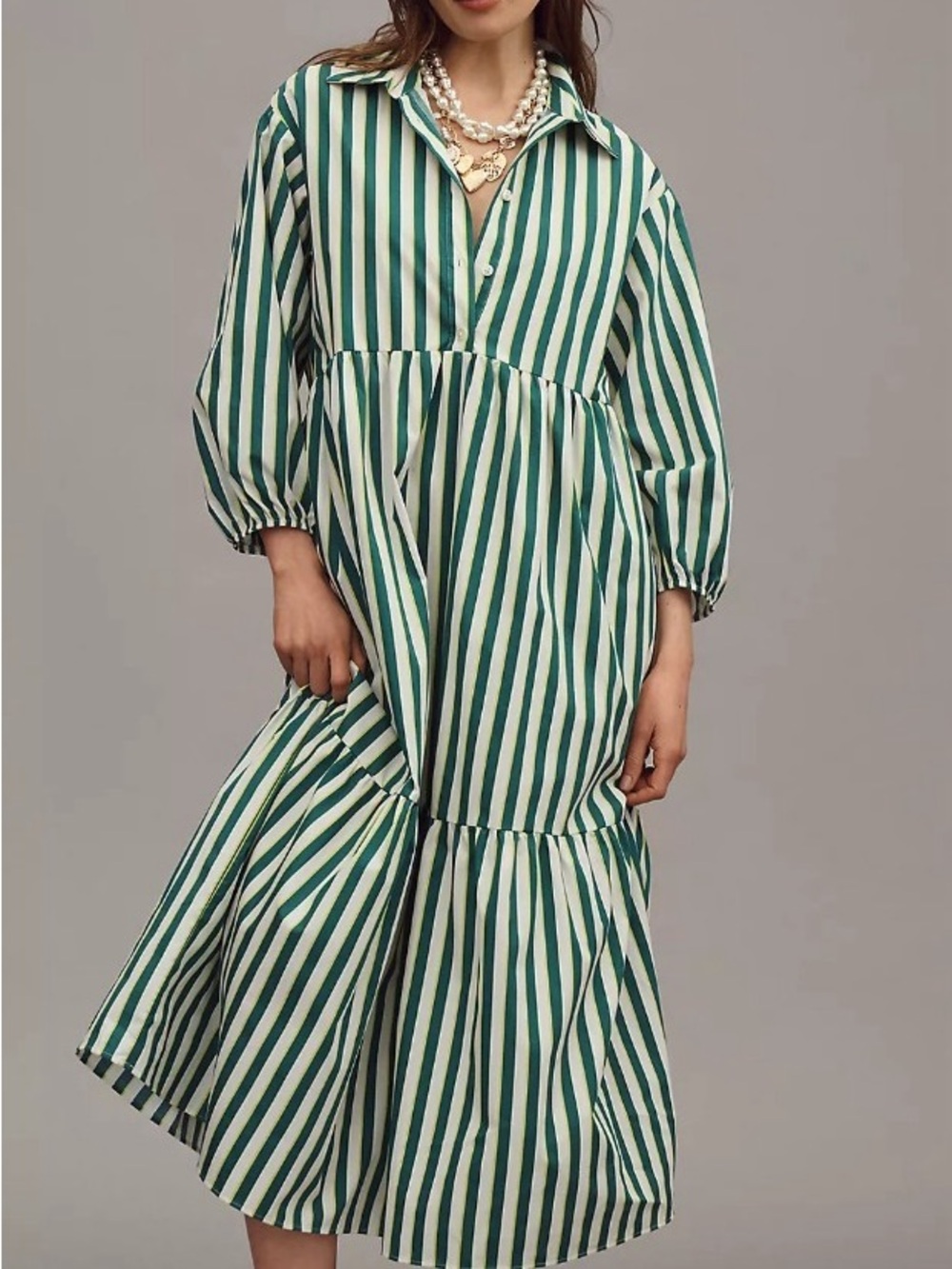 The Bettina Tiered Shirt Dress